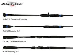 Jigging Casting Rods Black Hole USA Charter Special Spinning Rods