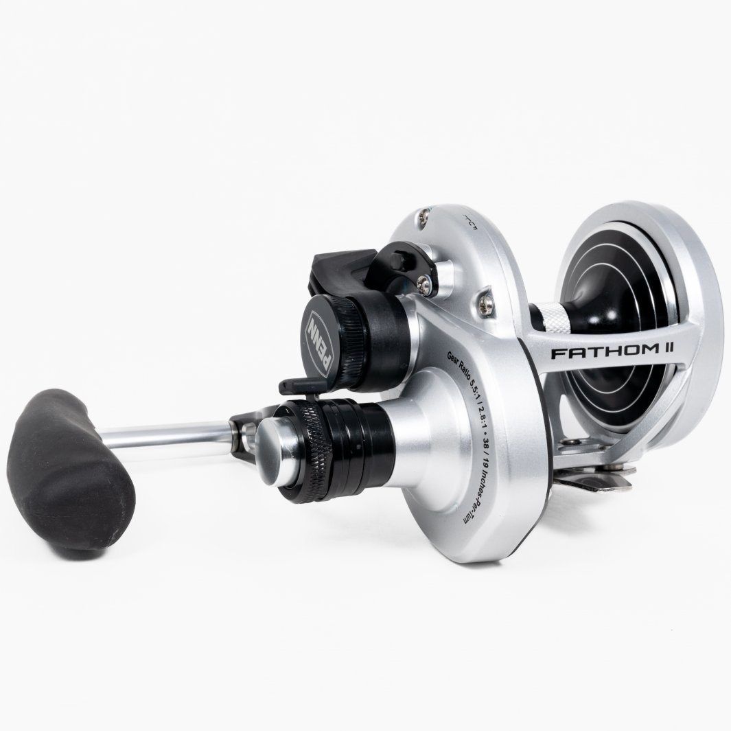 Conventional Reels Penn Fathom II 2-Speed Lever Drag Reels 1 Conventional Reels Penn Fathom II 2-Speed Lever Drag Reels