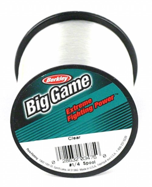 Berkley Big Game UltraClear Monofilament 1/4 Lb Spool 1 Berkley Big Game UltraClear Monofilament 1/4 Lb Spool