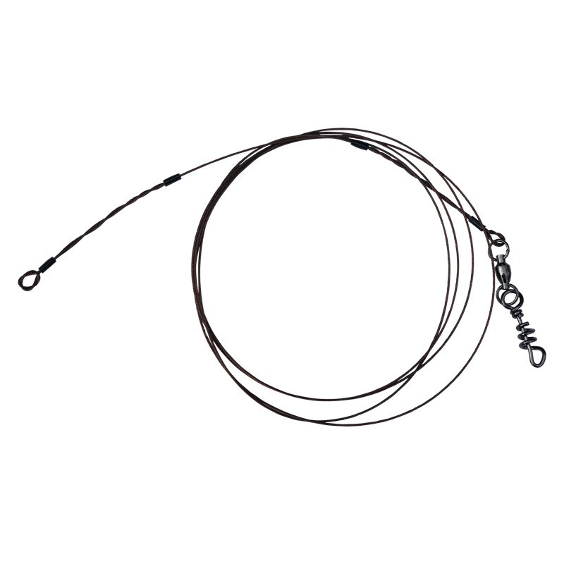 Leaders ChatterLures Traditional 400 LB Cable Shark Leader With 450 LB Corkscrew 1 Leaders ChatterLures Traditional 400 LB Cable Shark Leader With 450 LB Corkscrew